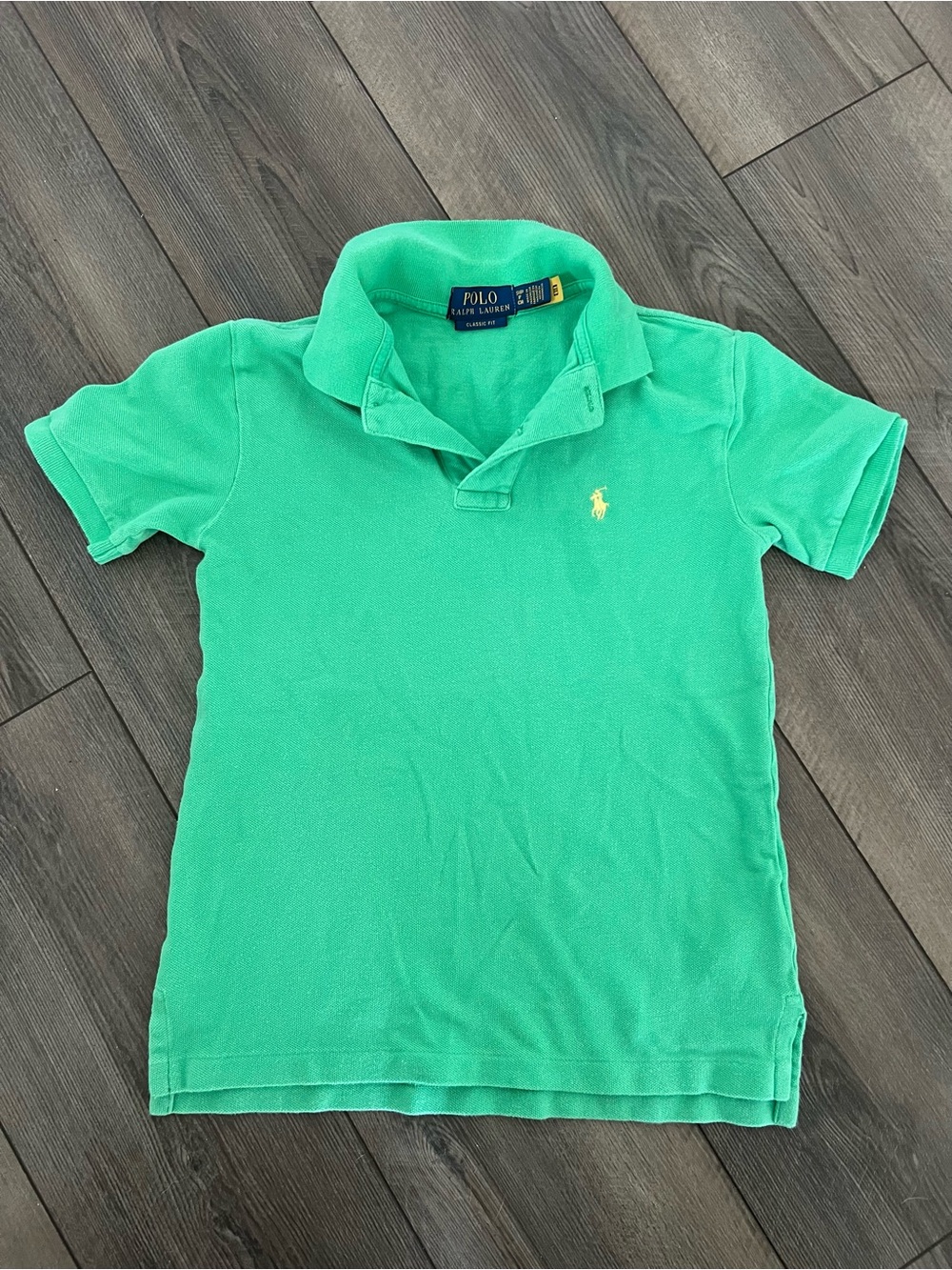Polo by Ralph Lauren Kids Green Classic Cotton Mesh Polo Size S
